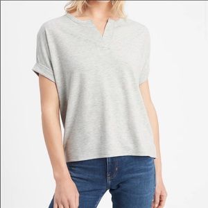 BANANA REPUBLIC split-neck t-shirt